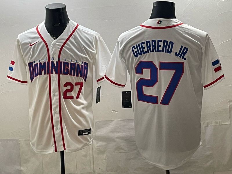 Men 2026 World Cub #27 Guerrero jr White Game Nike MLB Jersey style 002->->MLB Jersey